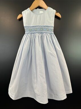 Edgehill Collection Light Blue Smocked Dress